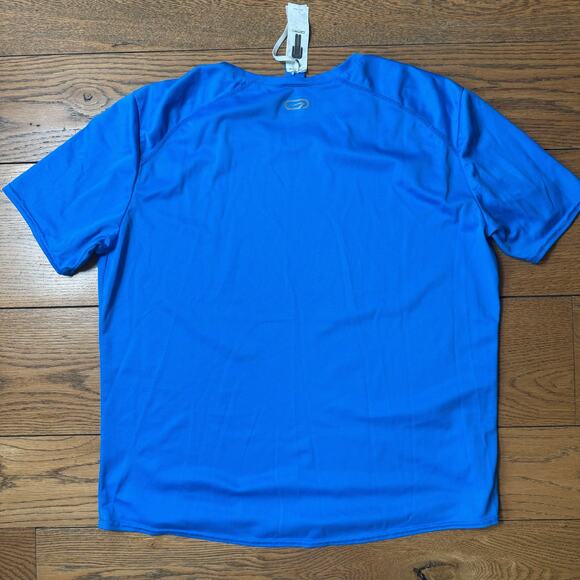 Kalenji Decathlon Creation Running Cycling Shirt Bright Blue Sport Tech Fabric - Picture 2 of 8